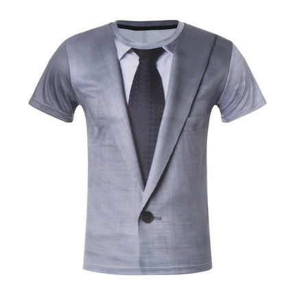Men Funny Suit Graphic 3D Casual Shirt - Shirt - oufisun - Mad Fly Essentials