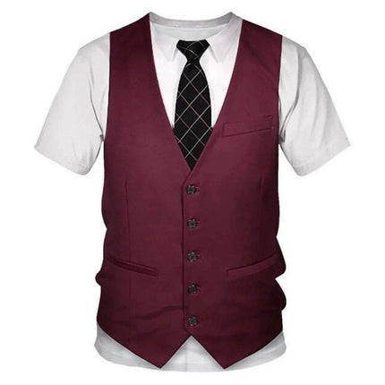 Men Funny Suit Graphic 3D Casual Shirt - Shirt - oufisun - Mad Fly Essentials