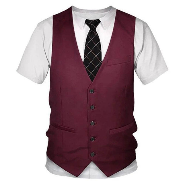 Men Funny Suit Graphic 3D Casual Shirt - Mad Fly Essentials