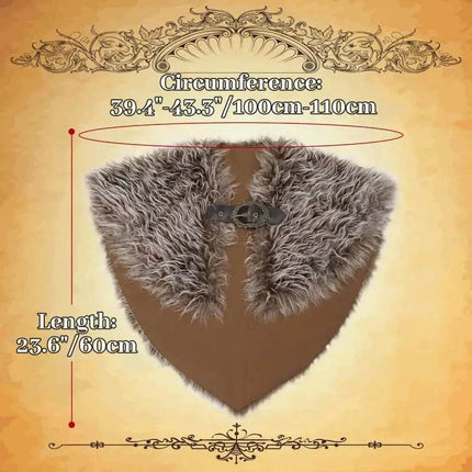 Men Fur Collar Viking Cloak Medieval Costume - Costume - HaiCospl - Mad Fly Essentials