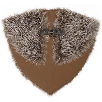 Men Fur Collar Viking Cloak Medieval Costume - Costume - HaiCospl - Mad Fly Essentials