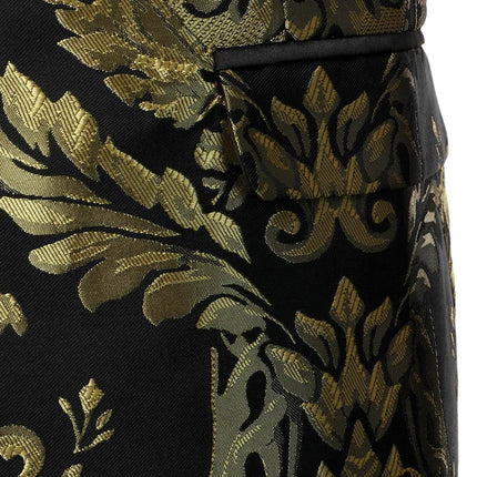 Men Golden Black Business Casual Jacket Blazer - Blazer - Yuha - Mad Fly Essentials