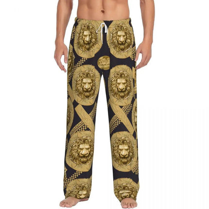 Men Golden Lions Head Smart Casual Pants - Pants - TrendSetter - Mad Fly Essentials