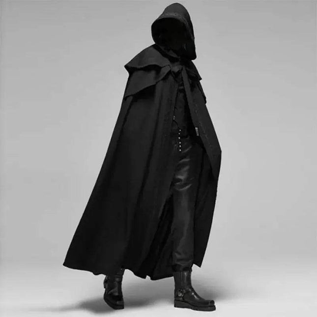 Men Gothic Medieval Hooded Carnival Cloak Costume - Costume - HaiCospl - Mad Fly Essentials