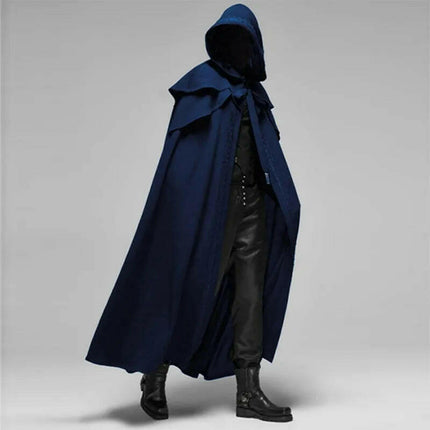 Men Gothic Medieval Hooded Carnival Cloak Costume - Mad Fly Essentials