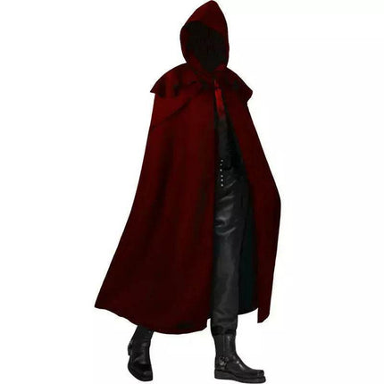 Men Gothic Medieval Hooded Carnival Cloak Costume - Costume - HaiCospl - Mad Fly Essentials