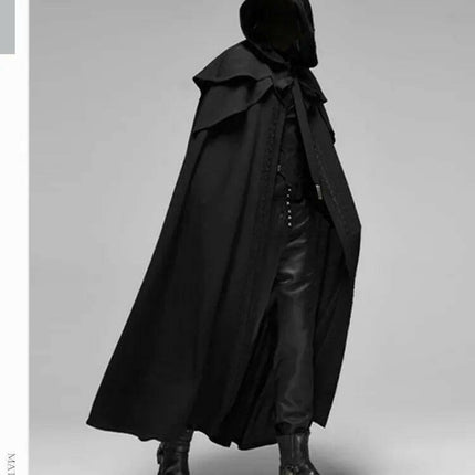 Men Gothic Medieval Hooded Carnival Cloak Costume - Mad Fly Essentials