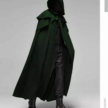 Men Gothic Medieval Hooded Carnival Cloak Costume - Costume - HaiCospl - Mad Fly Essentials