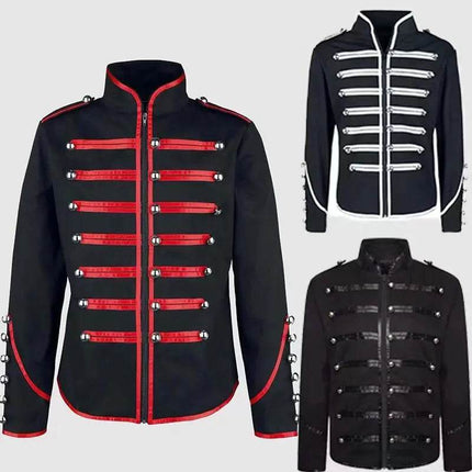 Men Gothic Medieval Military Frock Jacket - Jacket - Costumes Plus - Mad Fly Essentials