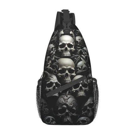 Men Gothic Skeleton Crossbody Bag - Crossbody Bag - heatboywade - Mad Fly Essentials