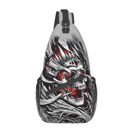 Men Gothic Skeleton Crossbody Bag - Crossbody Bag - heatboywade - Mad Fly Essentials