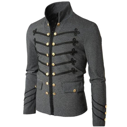Men Gothic Steampunk Medieval Frock Jacket - Jacket - Cavalaria Costumes - Mad Fly Essentials