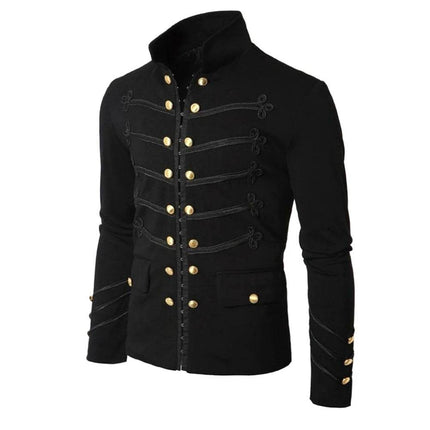 Men Gothic Steampunk Medieval Frock Jacket - Jacket - Cavalaria Costumes - Mad Fly Essentials