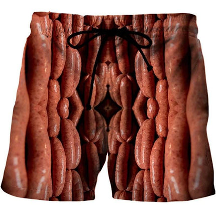 Men Gourmet Food 3D Graphic Boardshorts - Boardshorts - Beach Fellow - Mad Fly Essentials