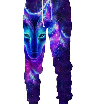 Men Graphic 3D Animal Wolf Fitness Pants - Pants - Animal Elements - Mad Fly Essentials