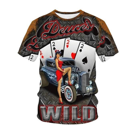 Men Graphic Poker 3D Casual Shirts - Mad Fly Essentials