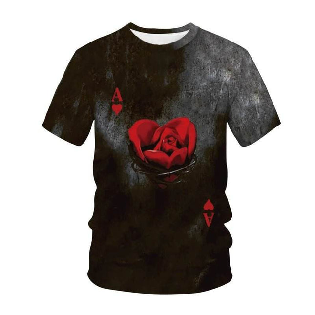 Men Graphic Poker 3D Casual Shirt - Mad Fly Essentials