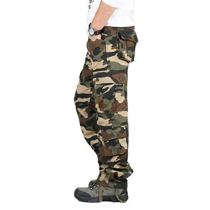 Men Green Camo Tactical Cargo Pants - Cargo Pants - Beach Fellow - Mad Fly Essentials