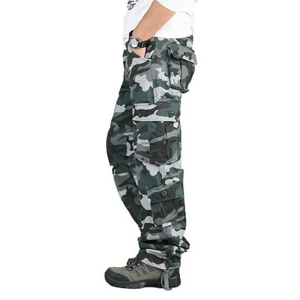 Men Green Camo Tactical Cargo Pants - Cargo Pants - Beach Fellow - Mad Fly Essentials