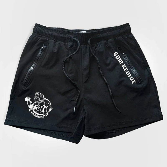Men Gym Revive Summer Zip Fitness Shorts - Fitness Shorts - Beach Fellow - Mad Fly Essentials