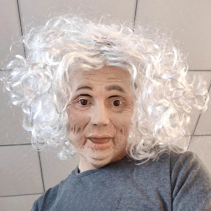 Men Funny Old Lady Halloween Costume Mask - Costume Mask - Costumes Plus - Mad Fly Essentials