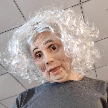 Men Funny Old Lady Halloween Costume Mask - Costume Mask - Costumes Plus - Mad Fly Essentials