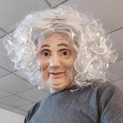 Men Funny Old Lady Halloween Costume Mask - Costume Mask - Costumes Plus - Mad Fly Essentials