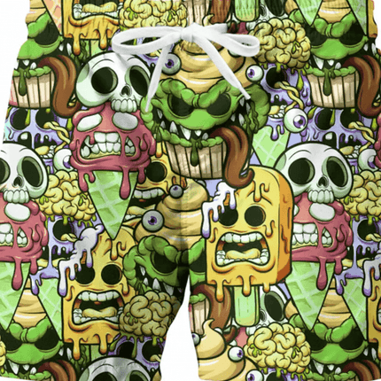 Men Hawaiian Graphic 3D Skull Boardshorts - Boardshorts - Beach Fellow - Mad Fly Essentials