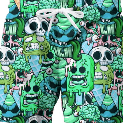 Men Hawaiian Graphic 3D Skull Boardshorts - Boardshorts - Beach Fellow - Mad Fly Essentials