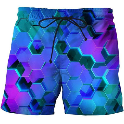 Men Hawaiian Style Psychedelic 3D Boardshorts - Boardshorts - TrendSetter - Mad Fly Essentials