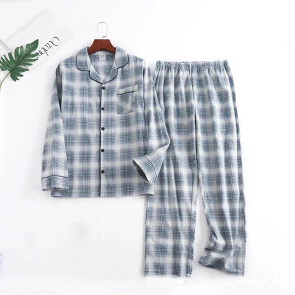 Men Home Suits Star Plaid Pajama Set - Pajama Set - DLXLOTOS - Mad Fly Essentials