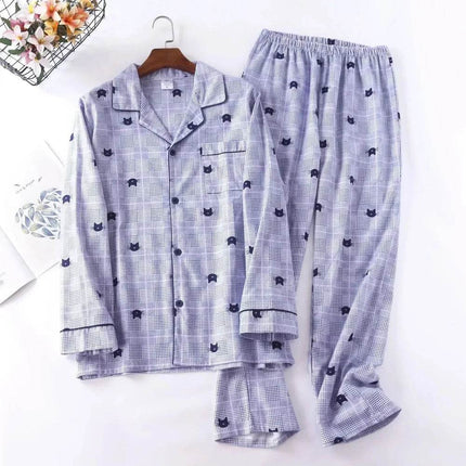 Men Home Suits Star Plaid Pajama Set - Pajama Set - DLXLOTOS - Mad Fly Essentials