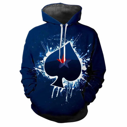 Men Hot 3D Poker Ace Spades Party Hoodies - Hoodies - oufisun - Mad Fly Essentials