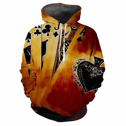 Men Hot 3D Poker Ace Spades Party Hoodies - Hoodies - oufisun - Mad Fly Essentials