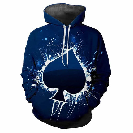 Men Hot 3D Poker Ace Spades Party Hoodies - Hoodies - oufisun - Mad Fly Essentials