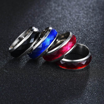 Men Irregular Purple Stainless Wedding Band Ring - Ring - MeMolissa - Mad Fly Essentials