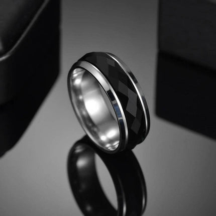 Men Irregular Purple Stainless Wedding Band Ring - Ring - MeMolissa - Mad Fly Essentials