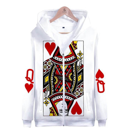 Men King Queen QJK Poker 3D Hoodies - Hoodies - Nifineo - Mad Fly Essentials