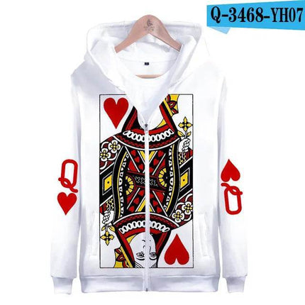 Men King Queen QJK Poker 3D Hoodies - Hoodies - Nifineo - Mad Fly Essentials