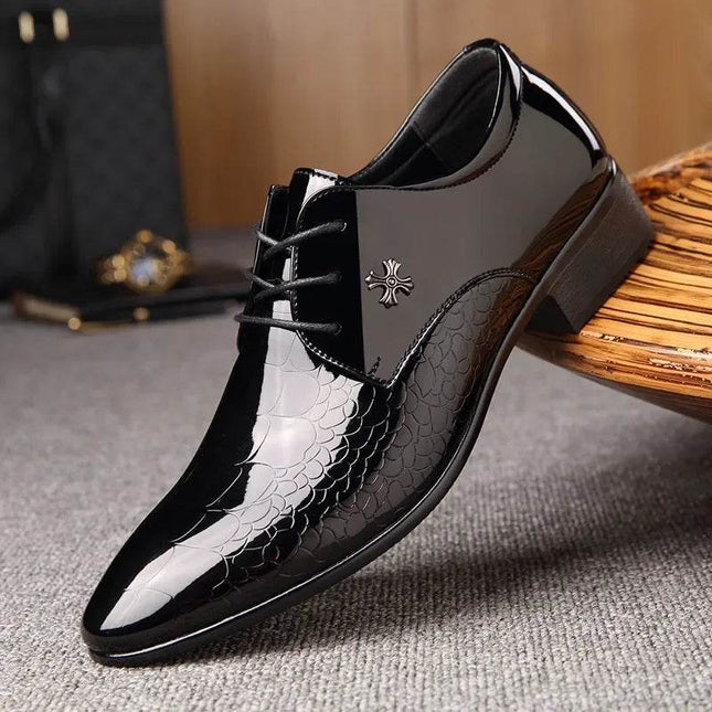 Men Leather Pointed Toe Wedding Loafers - Loafers - BC - Mad Fly Essentials