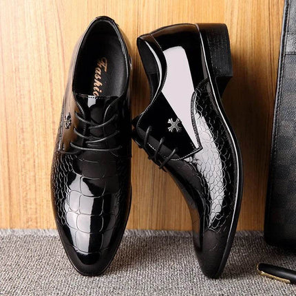 Men Leather Pointed Toe Wedding Loafers - Loafers - BC - Mad Fly Essentials