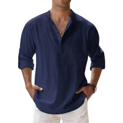 Men Lightweight Long Linen Hawaiian Shirt - Shirt - ANIMAL GAME - Mad Fly Essentials
