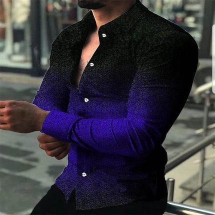 Men Long 3D Polka Dot Party Shirt - Shirt - TrendSetter - Mad Fly Essentials