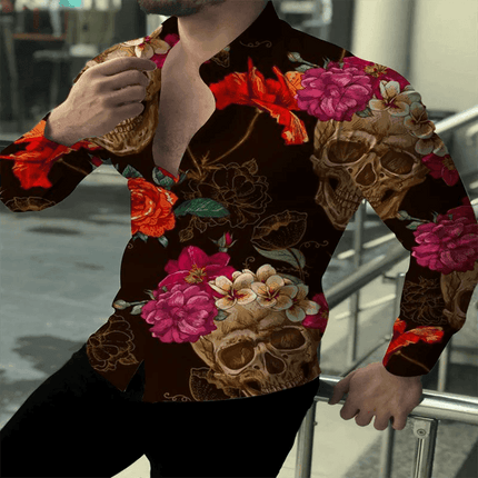 Men Long 3D Polka Dot Party Shirt - Shirt - TrendSetter - Mad Fly Essentials