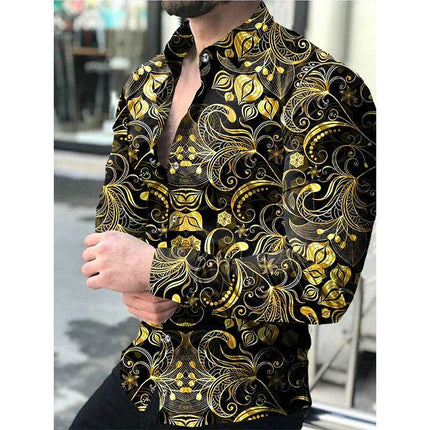 Men Long Apparel Fashion Party Hawaiian 3D Shirt - Mad Fly Essentials