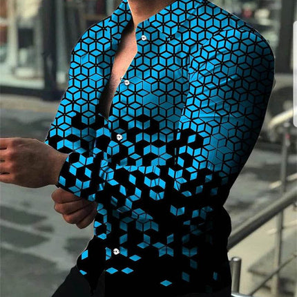 Men Long Apparel Fashion Party Hawaiian 3D Shirt - Mad Fly Essentials