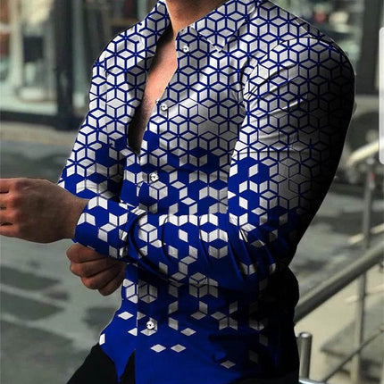 Men Long Apparel Fashion Party Hawaiian 3D Shirt - Mad Fly Essentials