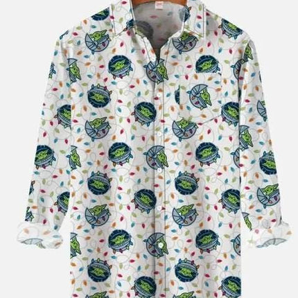 Men Long Sleeve Alien Fashion Party Apparel 3D Shirt - Shirt - Owlstream - Mad Fly Essentials
