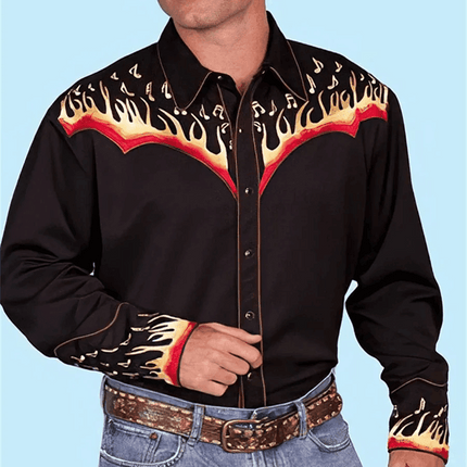 Men Long Western Business Casual HD Shirt - Shirt - BC - Mad Fly Essentials