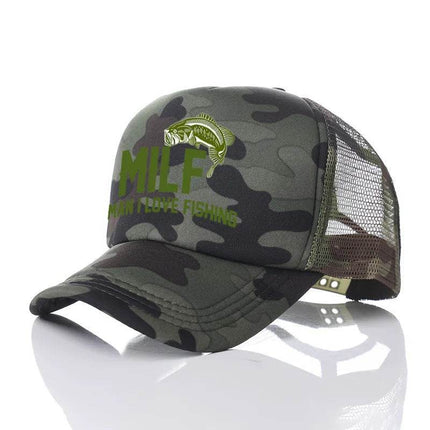 Men Love Fishing Vintage Trucker Hat - Hat - orchid - Mad Fly Essentials